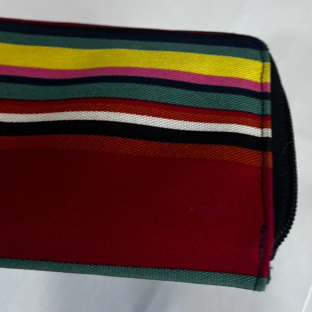 Kate Spade Staci Large Slim Bifold Wallet in a Maritime Stripes Multi pattern